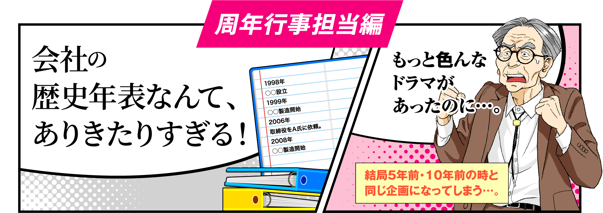 会社の歴史年表なんて、ありきたりすぎる！